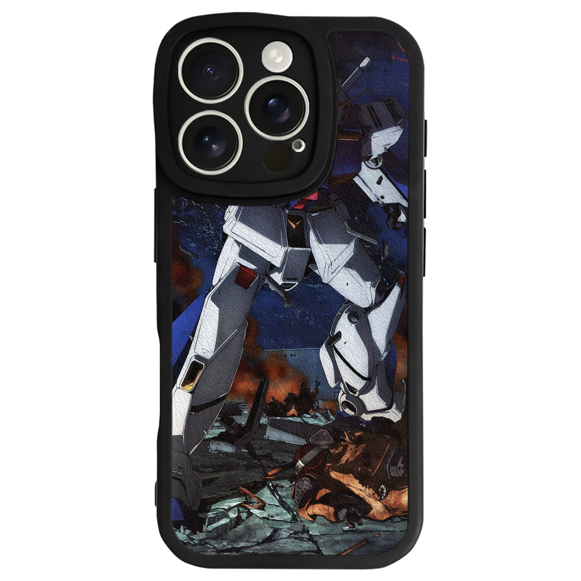 （画像用） 機動戦士ガンダム Mobile Suit Gundam 【iPhone 16シリーズ対応】シリコンスマホケース（レザー調） 材質：シリコン